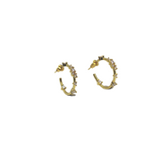 Annaum Gold Crystal Hoops