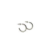 Maryam Silver Striped Crystal Hoops