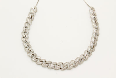 Mays Silver Cuban Link Choker