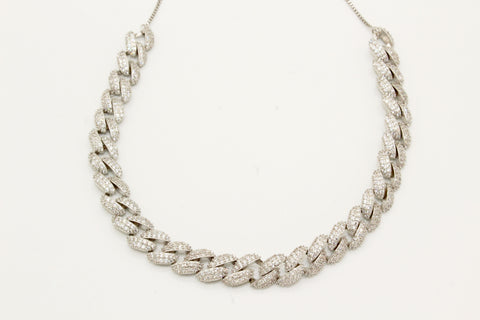 Mays Silver Cuban Link Choker