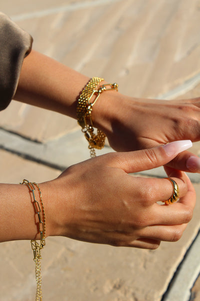 Amirah Gold Dotted Chain Bracelet