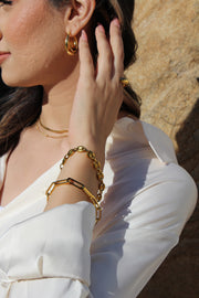 Hidaya Gold Big Link Bracelet