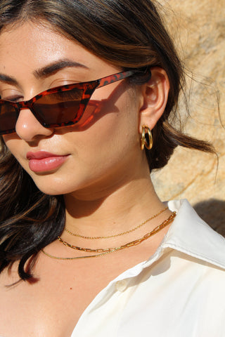 Jamilla Gold Double Hoops