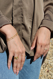 Najla Gold Thick Twist Ring